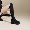 千百度过膝弹力靴袜靴女冬季厚底高筒长靴骑士靴A24523379 商品缩略图2
