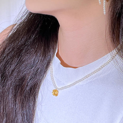 玫瑰之恋极光施家珍珠项链 ME-XL037 商品图4