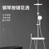 海尔淋浴花洒套 四功能钢琴按键花洒 超大顶喷 淋浴器 超大置物主体+净铅水路+增压喷枪 5429枪灰色/5428白色 商品缩略图1
