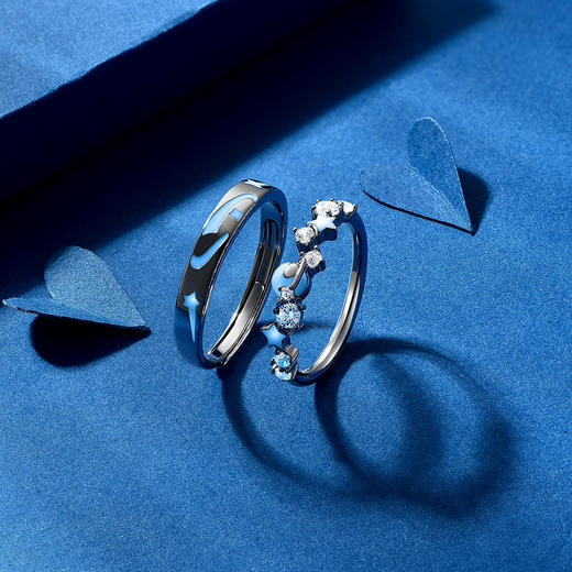 卡蒂罗/KADER 冥王星与卡戎夜光对戒 星河万里闪耀银河ins风可调节发光手饰一对 恋爱频率光年之境配饰 925银 情人节 商品图11