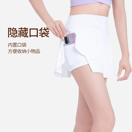 BWELL前褶皱假两件裙式运动短裤BWY7644 商品图3