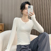 秋冬螺纹内搭修身收腰长袖打底衫女有设计感上衣百搭t恤针织衫 商品缩略图0