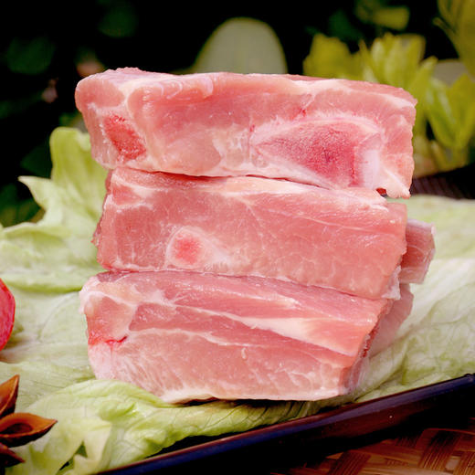 【3份包邮】安心猪纯肋排  无抗慢养 新鲜猪肋排中段 急冻锁鲜  切段猪排骨1斤 商品图4