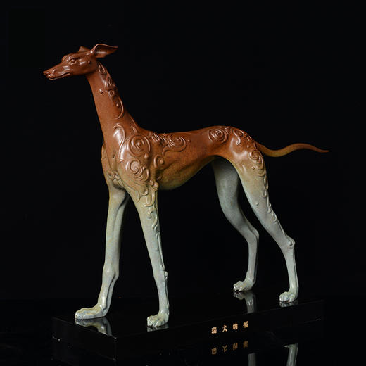 宇达青铜摆件 十二生肖狗《瑞犬纳福》创意装饰 家居工艺摆件  高43cm 商品图4