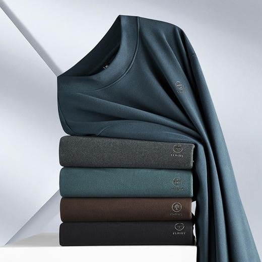 【新款DPF】大依优型大码长袖T恤打底衫休闲加肥加大上衣男士胖子大码t恤打底 商品图0