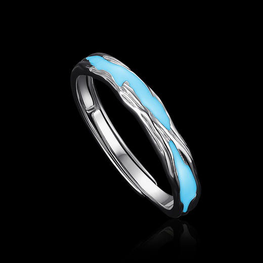 卡蒂罗/KADER 山茶花之恋戒指 浪漫花朵原创设计开口可调节夜光女戒一只 繁花似锦发光趣味手饰轻奢梦幻 925银 商品图10