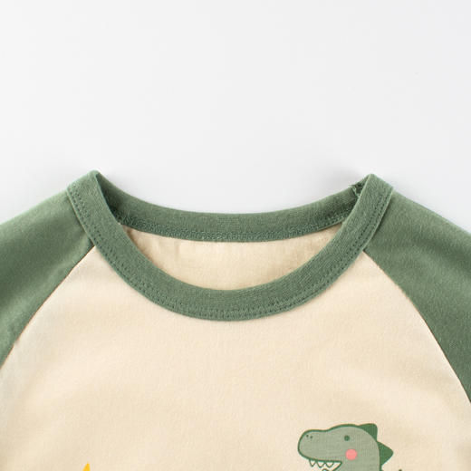 【限时特价！】27kids童装长袖T恤儿童秋季圆领打底衫 恐龙卡通男孩宝宝衣服 商品图2