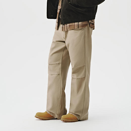 714street美式微喇伞兵裤水洗直筒裤24秋季新款长裤宽松休闲裤男 商品图1