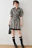 LOUIS YAO/白鹿语 黑白格纹衬衫连衣裙 13913 商品缩略图4