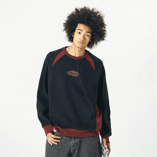 714street潮牌重磅美式加绒卫衣男女春秋款加厚印花长袖T恤打底衫 商品图1