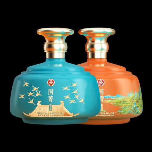 【打包一口价】五粮液生态 国菁(黄色+蓝色) 绿豆酒 52度 888ml*2瓶 商品图0