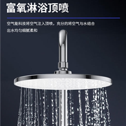 海尔淋浴花洒套 四功能钢琴按键花洒 超大顶喷 淋浴器 超大置物主体+净铅水路+增压喷枪 5429枪灰色/5428白色 商品图3