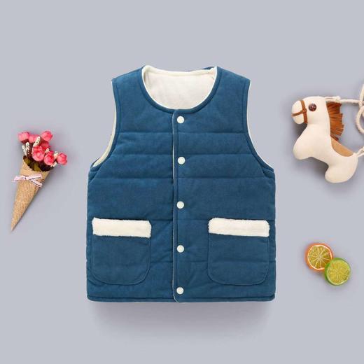 2024秋冬款儿童·珊瑚绒马夹加厚保暖毛绒男童女童棉背心 商品图7