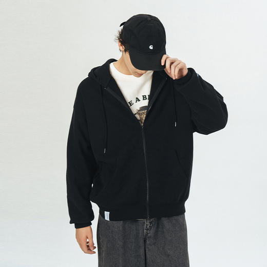 714street重磅美式连帽卫衣男女2024春秋情侣装拉链开衫运动外套 商品图3