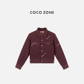 COCO ZONE 100棉复古翻领单排扣外套长袖上衣CC2C1564