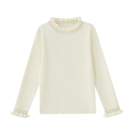 笛莎Deesha女童针织衫2024冬季新款儿童半高领毛织打底衫 商品图4