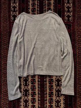 LIVINGTOWN/LT烟雾条纹亚麻打底