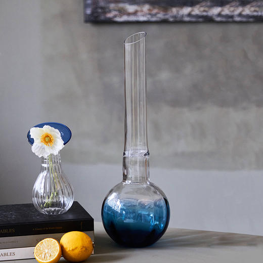 现代简约渐变斜口单支花花瓶创意细长小口电视柜酒店玄关软装摆件 商品图5