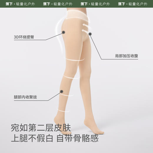 【蕉下精选】蕉下连裤袜女打底袜丝袜WP28424自然不假白光腿神器修身显瘦不勾丝打底裤 商品图2