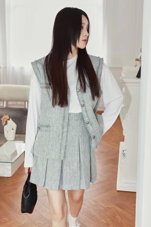 amadella 小香风流苏马甲百褶半裙套装 13818 商品图6