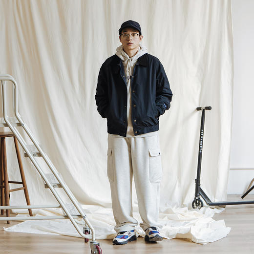 714street防水工装外套男士三防开衫美式棒球服休闲防风教练夹克 商品图3