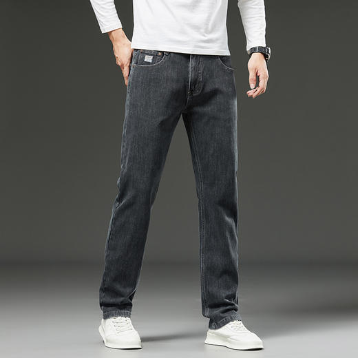 【特大码】【新款DMR】大依优型大码男装牛仔裤弹力加肥加大号宽松长裤舒适直筒胖子裤子 商品图1