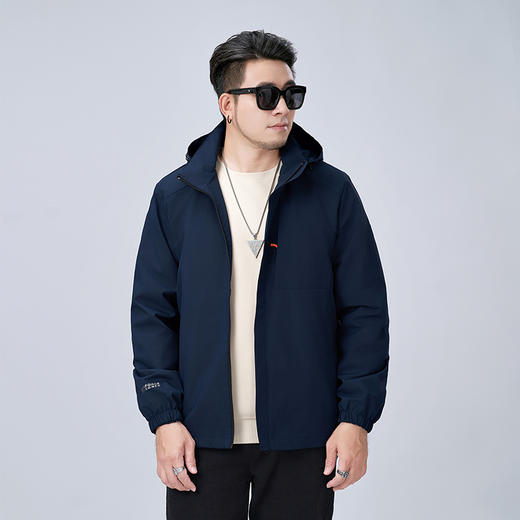 【可拆卸帽】【新款DMH】大依优型大码连帽外套男宽松加肥加大码上衣夹克运动潮流 商品图3