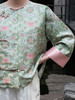 盛唐牡丹 |宝相花重缎宋锦偏襟上衣 商品缩略图4