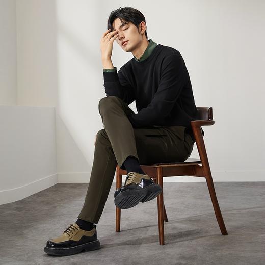 【华夫格加绒】柒牌男士圆领毛衣冬季新品时尚休闲保暖舒适针织衫 127Y70700 商品图3