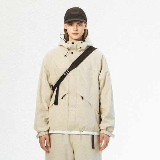 714street特氟龙防风防水冲锋衣外套男女户外三防登山服连帽夹克 商品图1