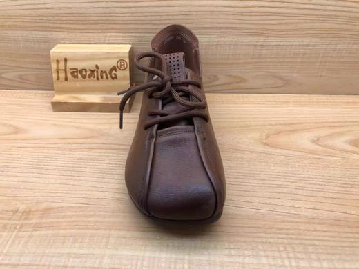 豪行2023年春季新品时尚休闲真皮平底浅口女单鞋23120235 商品图1