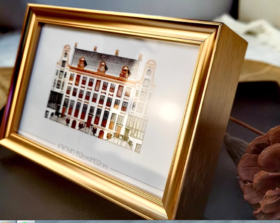 欧式立体客厅卧室金色相框摆台