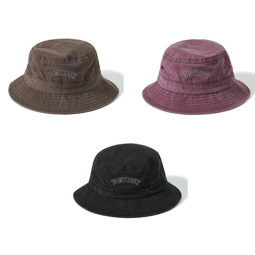 714street潮牌2024新款纯色全棉水洗帆布渔夫帽刺绣帽子 商品图4