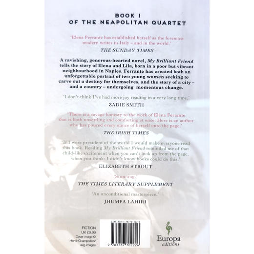 预售 我的天才女友 那不勒斯四部曲1 埃莱娜·费兰特 Elena Ferrante 英文原版 My Brilliant Friend: childhood, adolescence 商品图5