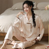 新中式盘扣国风春秋季新款睡衣冰雪丝长袖国潮睡衣优雅端庄家居服休闲舒适套装 商品缩略图3