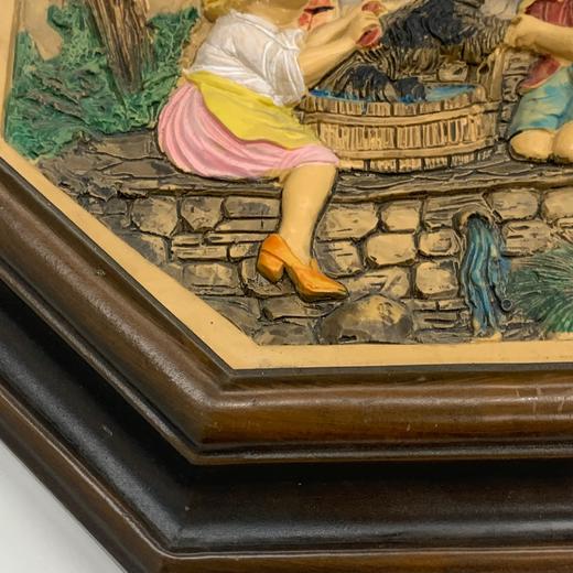 意大利中古浮雕八角挂画 商品图2