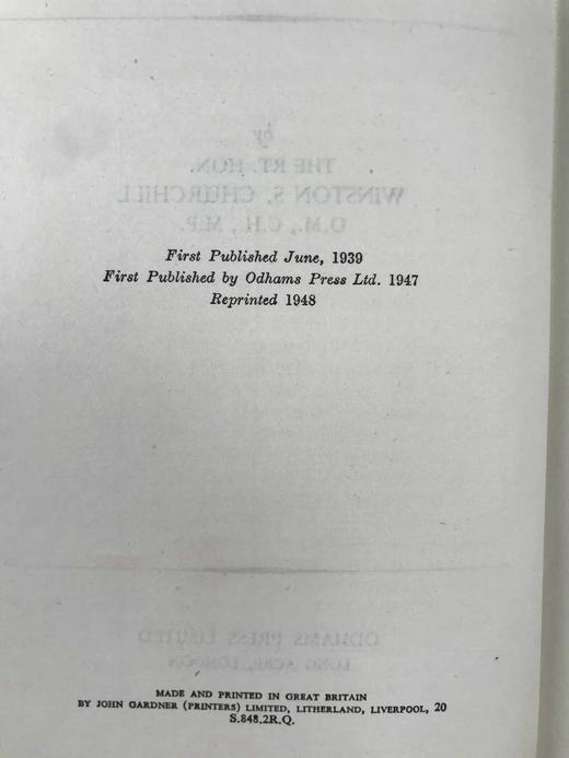 1948年 丘吉尔《一步一步：1936-1939年》 精装32开 商品图3