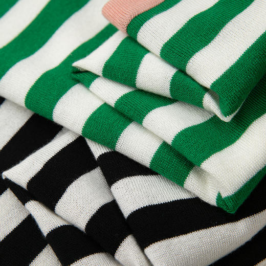 52939  IN AND ON桑蚕丝休闲卫衣卫裤套装宽松条纹毛衣 商品图3