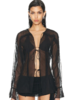 Christopher Esber - Floating Sheer Lapped Shirt - Black - 女装 - 上衣 - 黑色 商品缩略图0