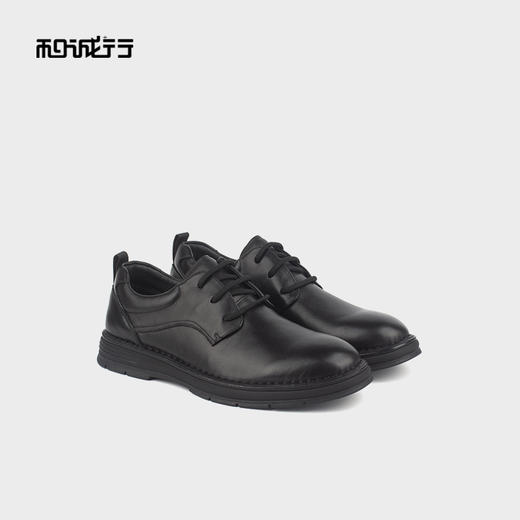 和诚行 2024秋冬新款真皮商务系带休闲皮鞋百搭复古男皮鞋1320078 商品图4