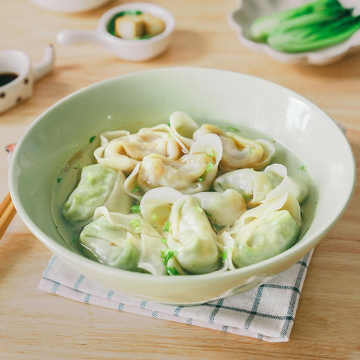 【任意4袋送小馄饨1袋】妙维根手工净素大馄饨 | 308g/袋（12只）翡翠荠菜/金耳菌菇/香菇青菜 蒸煎煮【妙维根系列买赠，多买多送】 商品图1