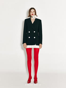 【月光玫瑰】优雅白玫瑰绑带Choker项链