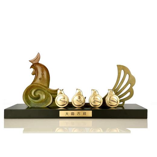 宇达青铜摆件 十二生肖鸡《大德吉祥》创意装饰 家居工艺摆件  高22.5cm 商品图1