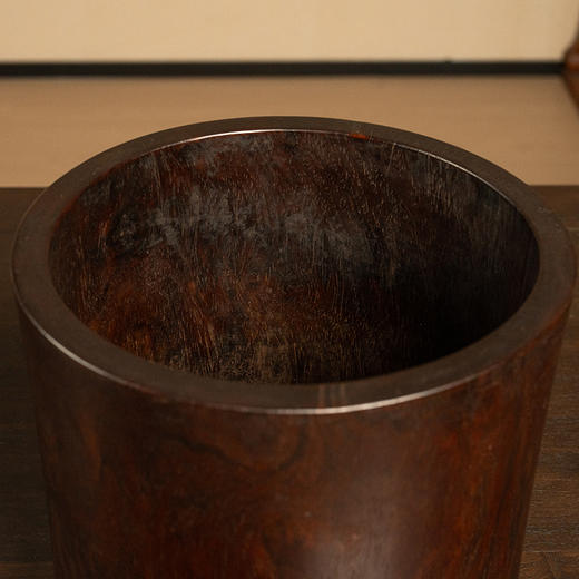 清 红木束腰大笔海 商品图1