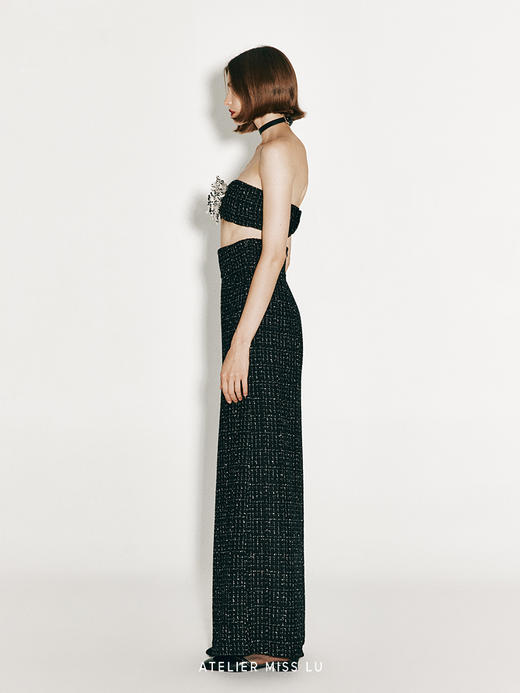 【时间圆舞曲】立体兰花裁片抹胸上衣 商品图1