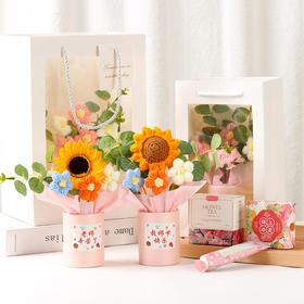 教师节礼物 创意手工针织毛线花束感谢师恩送老师生日活动伴手礼