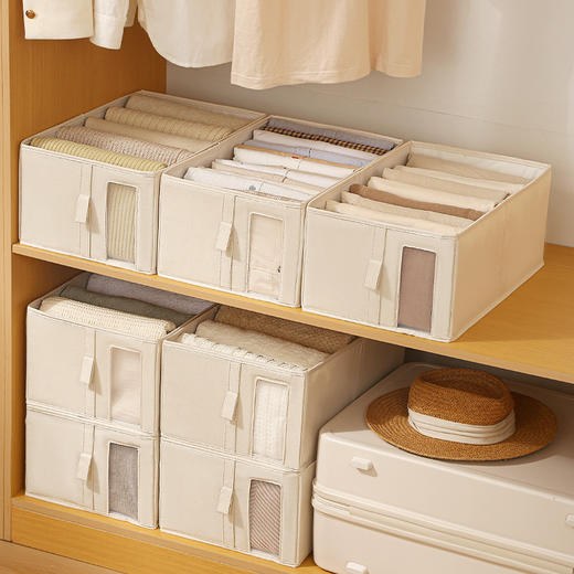 【3种规格可选】娜家精品舒雅棉麻网纱抽屉盒 商品图1