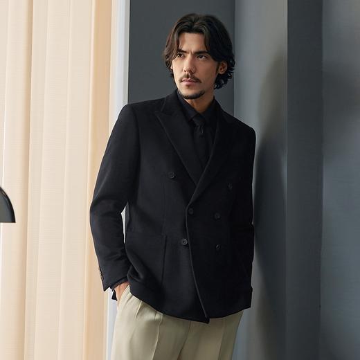 【毛料单西】柒牌男装西服男商务正装2024秋冬新款双排扣西装外套	127C70960 商品图1