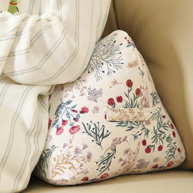 雅蕊系列三角腰枕护腰靠垫苦荞床头靠包沙发卧室飘窗高级感可拆洗