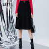 EITIE爱特爱秋季新款黑色A字伞裙7506204 商品缩略图0